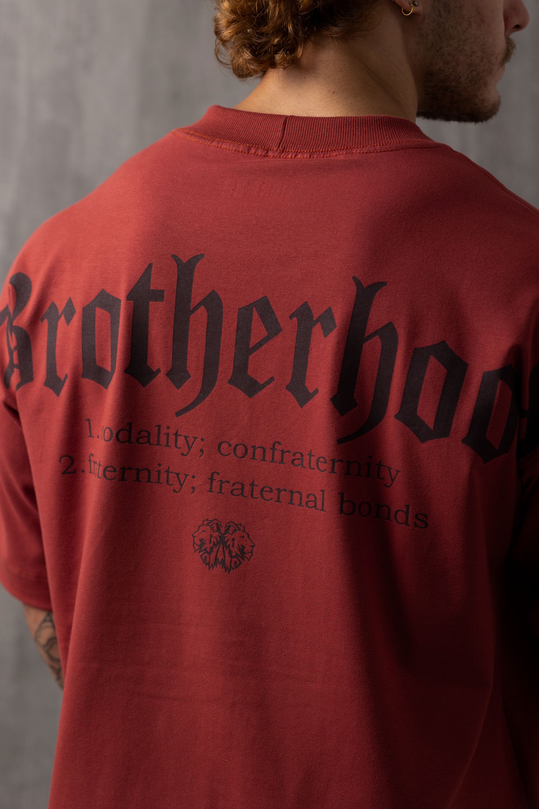 Camiseta Oversized Brotherhood - Vermelha