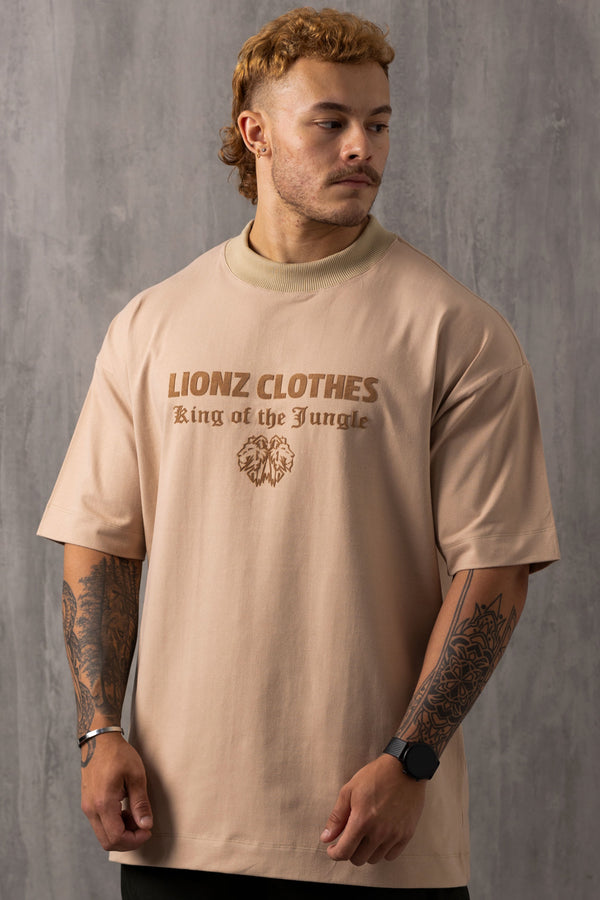 Camiseta Oversized Luxury Veludo - Bege