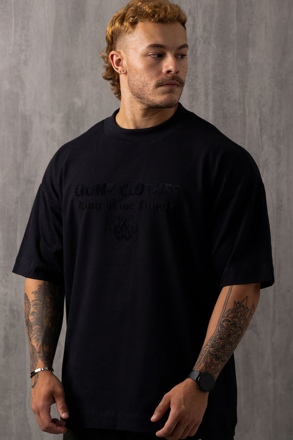 Camiseta Oversized Luxury Veludo - Preta