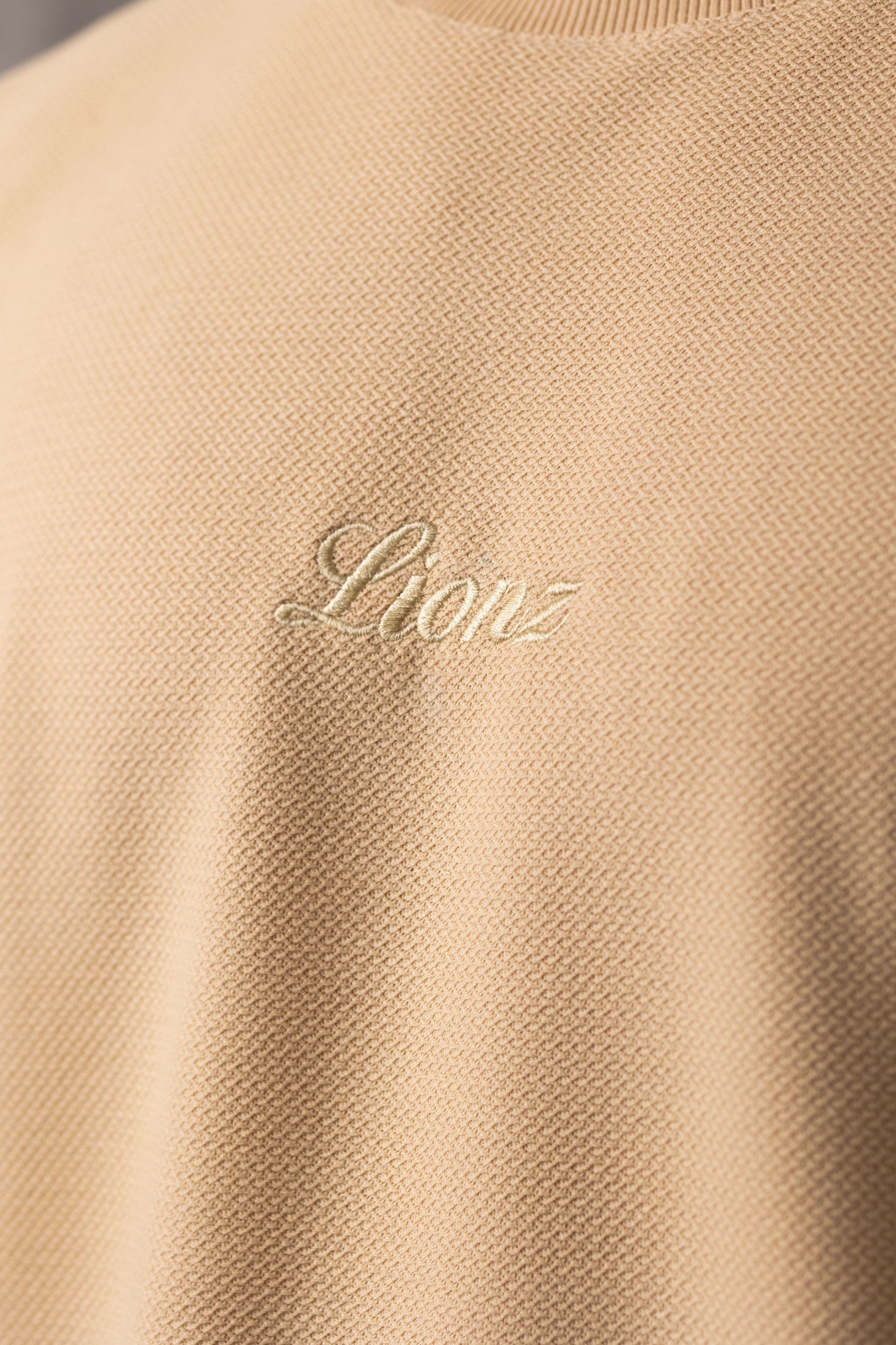 Camiseta Oversized Texturizada - Bege