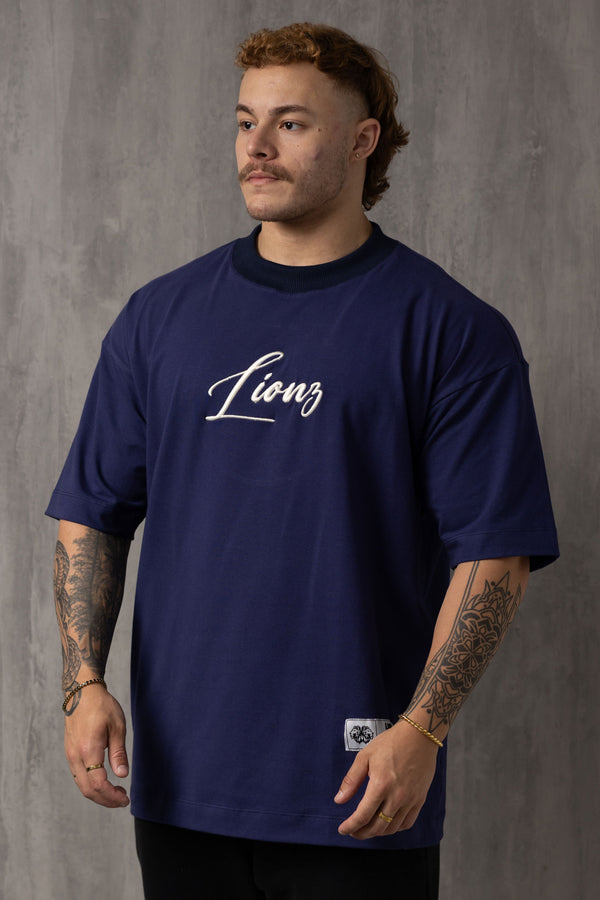 Camiseta Oversized Lionz Bordada - Marinho