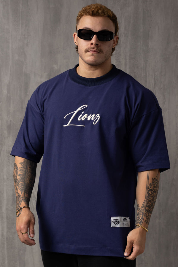 Camiseta Oversized Lionz Bordada - Marinho