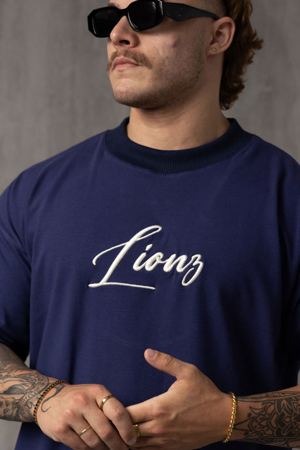 Camiseta Oversized Lionz Bordada - Marinho