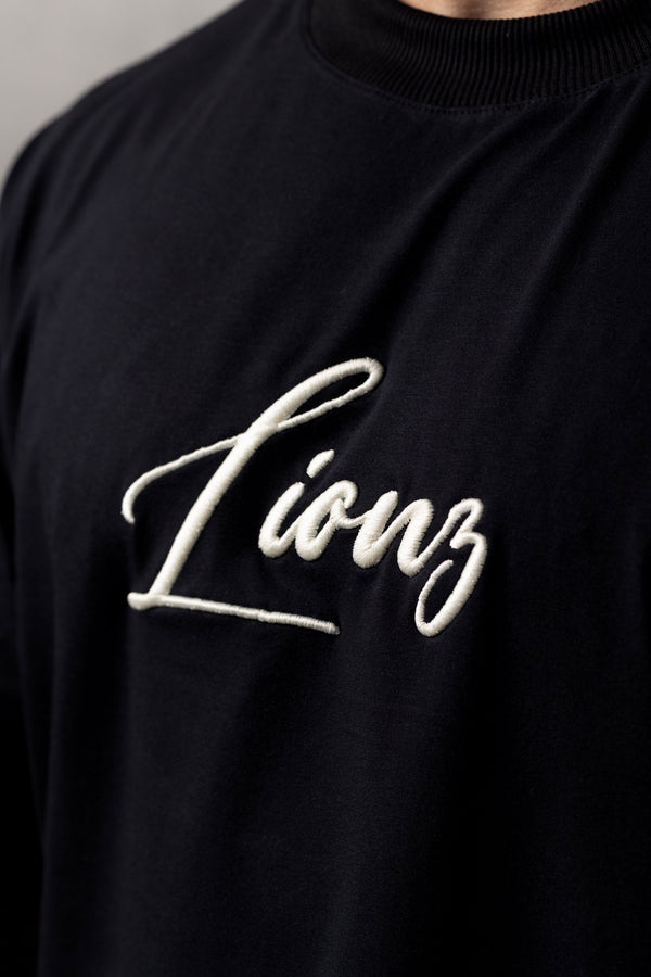 Camiseta Oversized Lionz Bordada - Preta