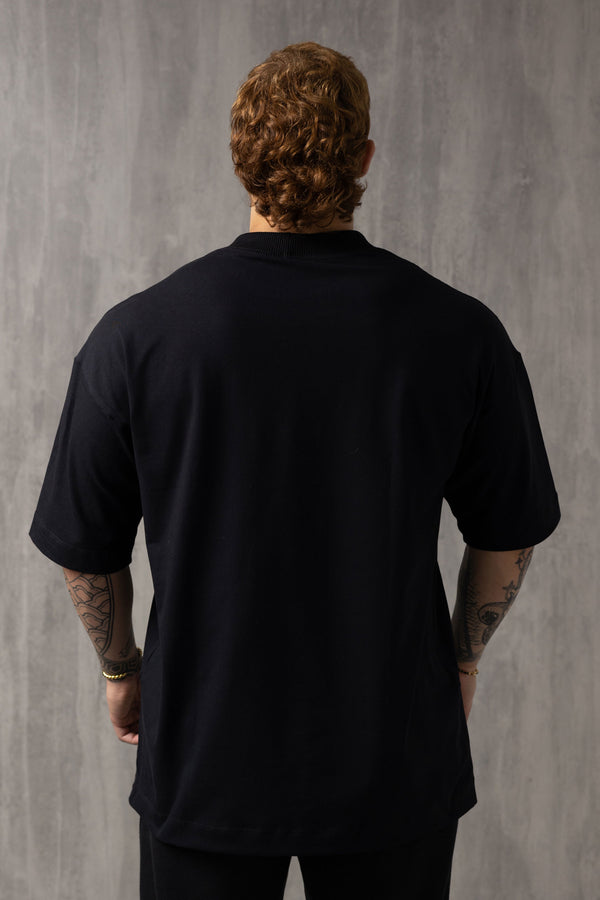 Camiseta Oversized Lionz Bordada - Preta