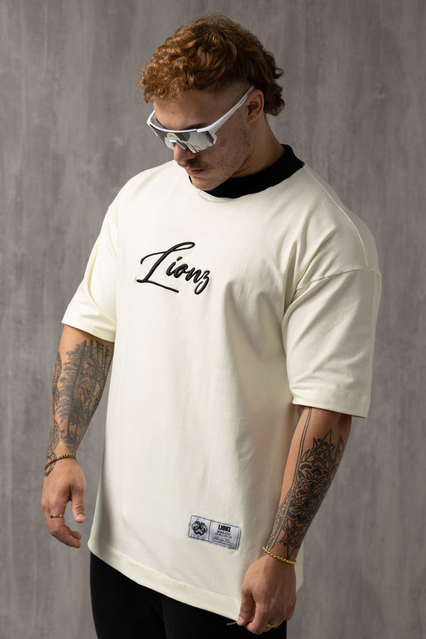 Camiseta Oversized Lionz Bordada - OffWhite&Black