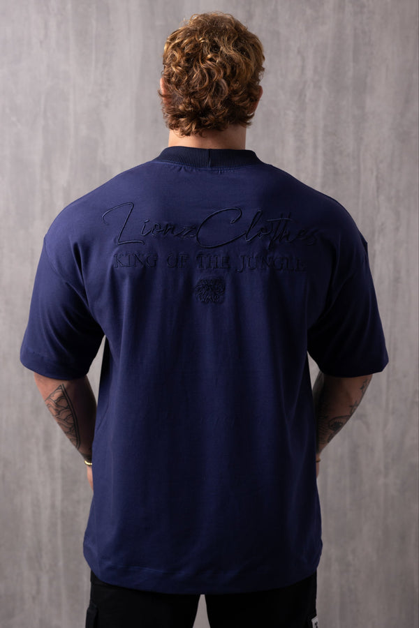 Camiseta Oversized Bordada King - Marinho