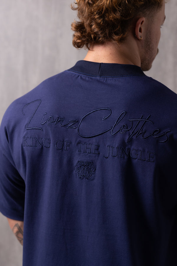 Camiseta Oversized Bordada King - Marinho