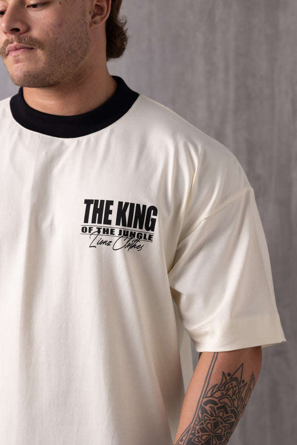 Camiseta Oversized The King - OffWhite&Black