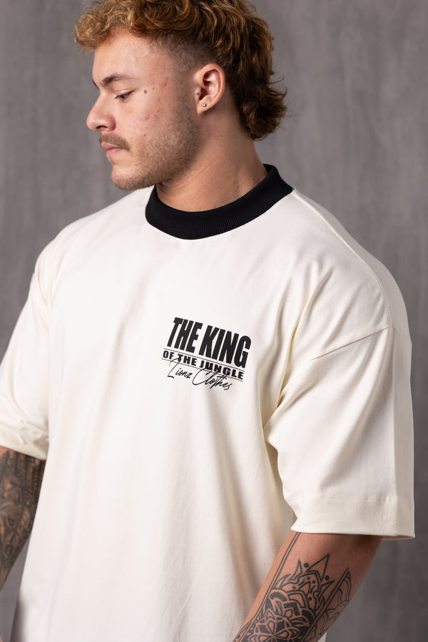 Camiseta Oversized The King - OffWhite&Black