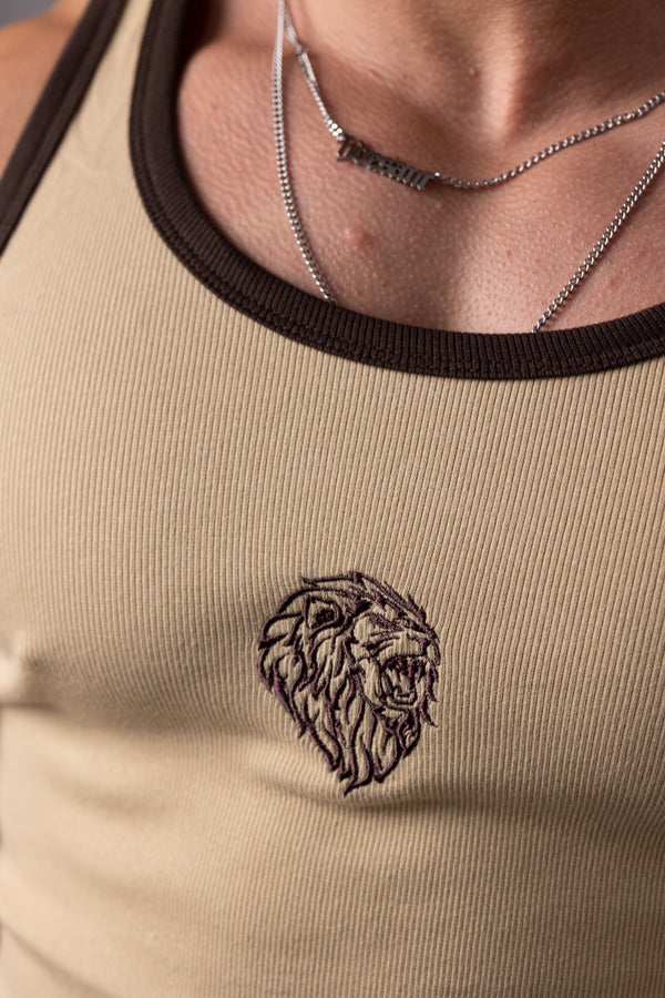 Regata Canelada American Lion - Bege & Cacau