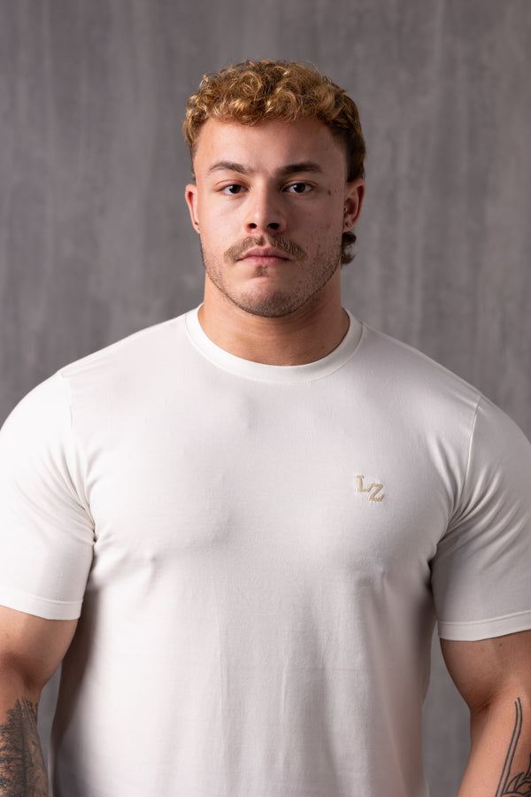 Camiseta Slim Bordada LZ - OffWhite