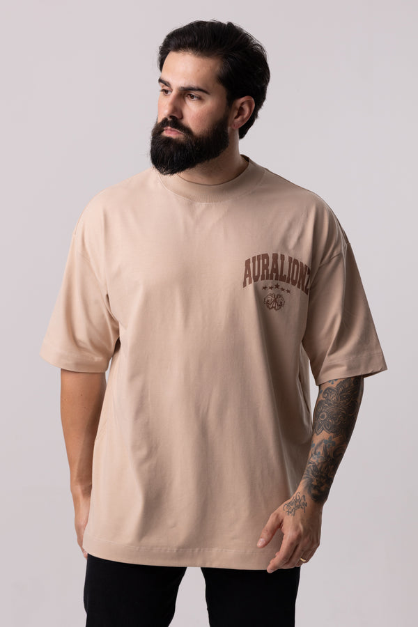 Camiseta Premium Oversized FiveStars - Bege