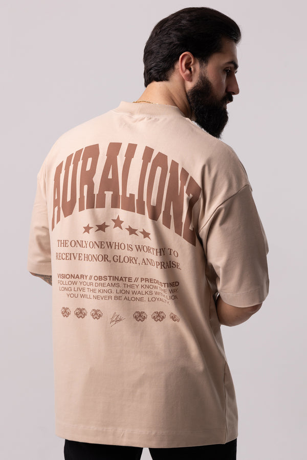 Camiseta Premium Oversized FiveStars - Bege