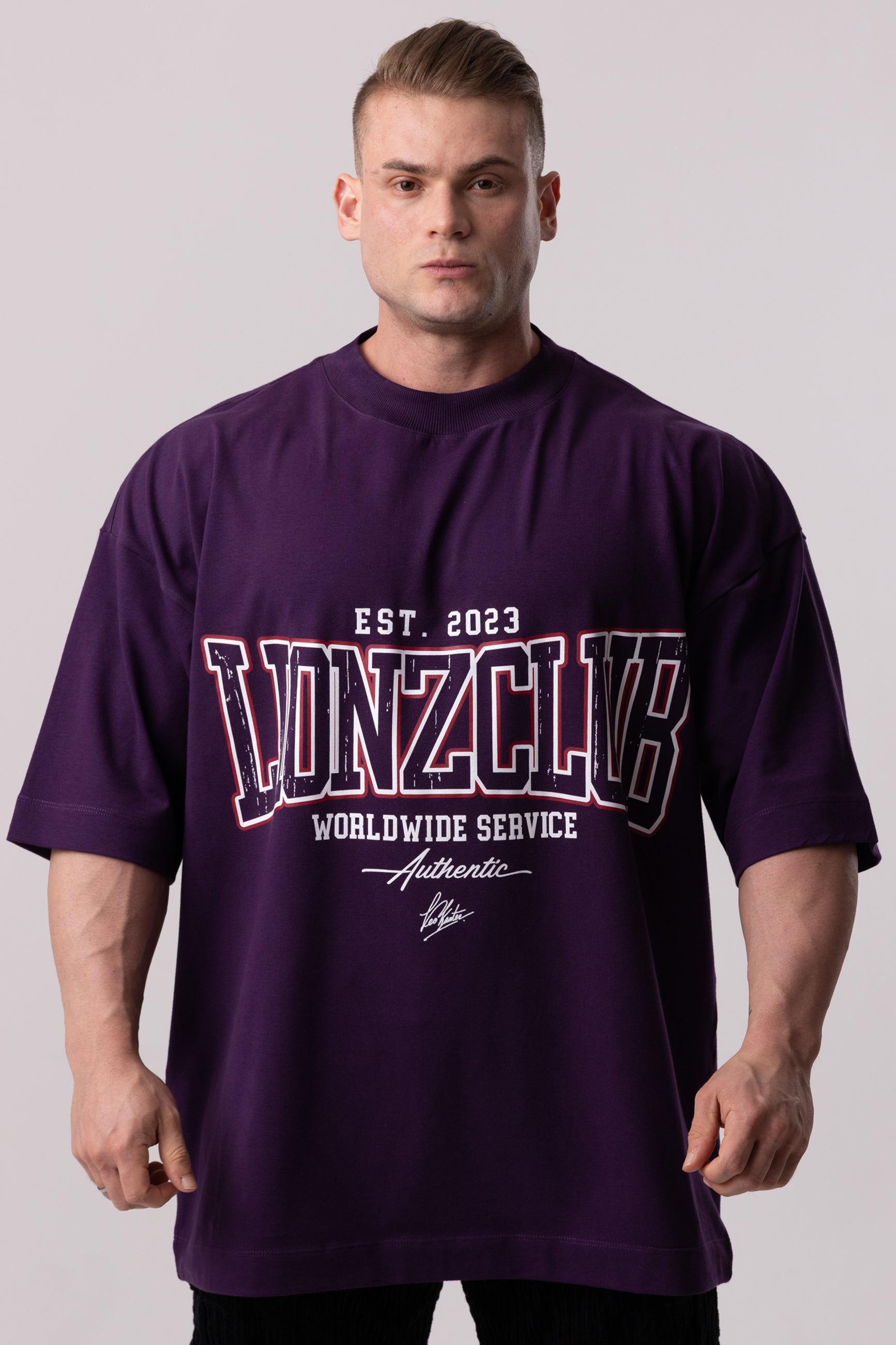Camiseta Oversized College - Roxa