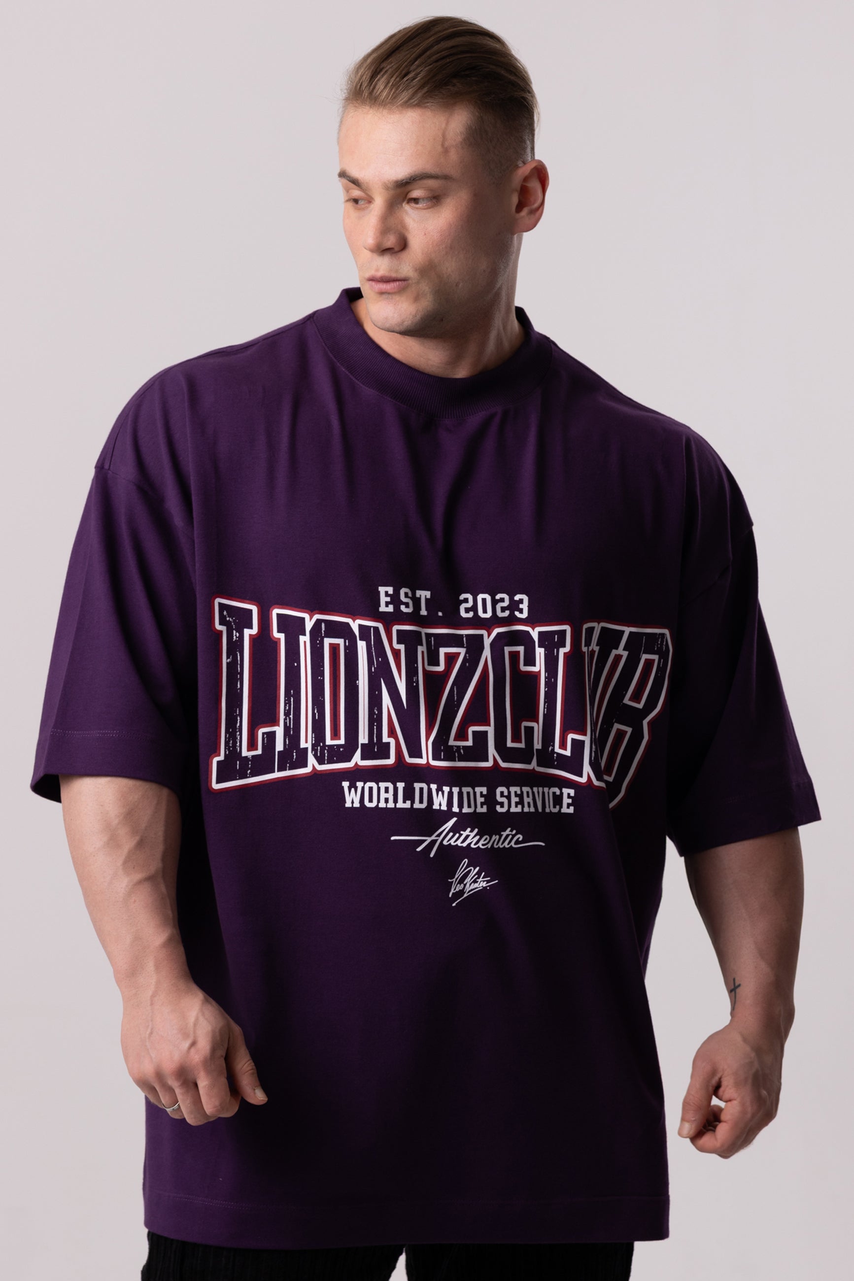 Camiseta Oversized College - Roxa