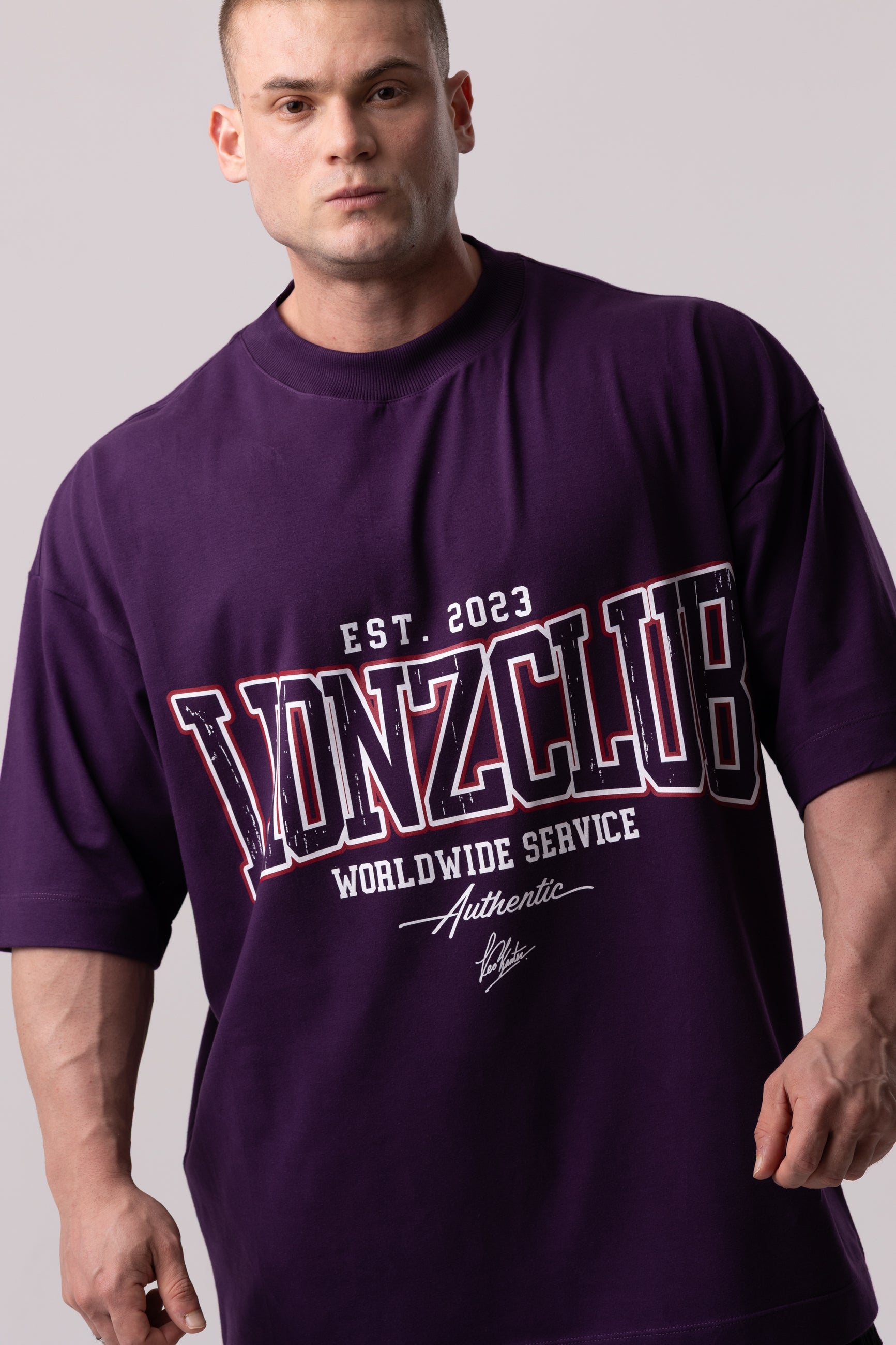 Camiseta Oversized College - Roxa