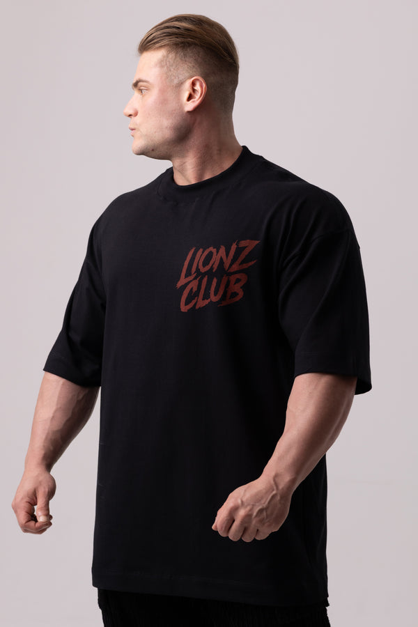 Camiseta Heavy Oversized Lionz Club - Preta