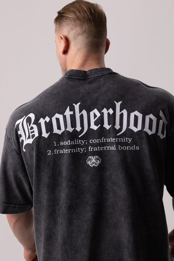 Camiseta Heavy Oversized Brotherhood - Preta Estonada
