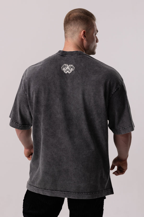 Camiseta Heavy Oversized Hard - Preta Estonada