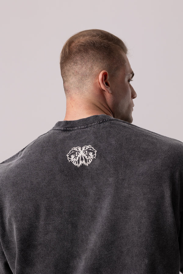 Camiseta Heavy Oversized Hard - Preta Estonada