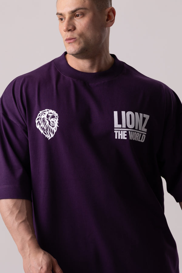 Camiseta Premium Oversized The World - Roxa