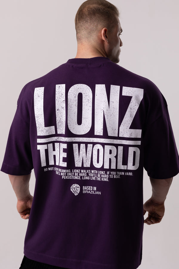 Camiseta Premium Oversized The World - Roxa