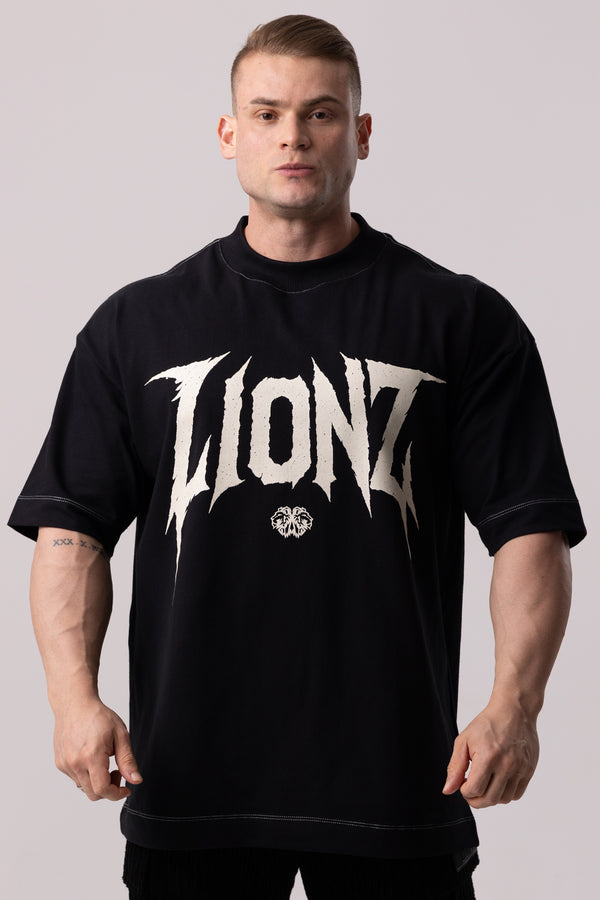 Camiseta Oversized Hard - Preta Contraste