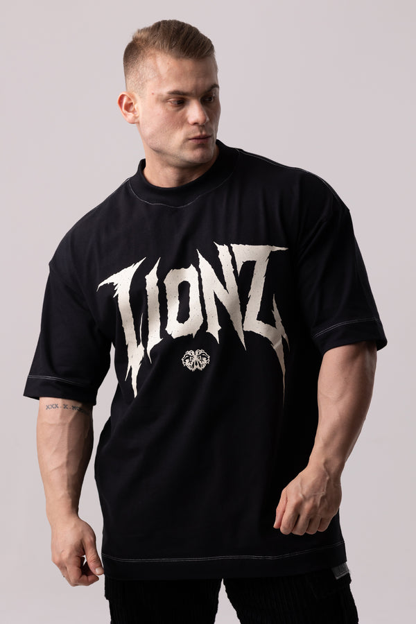 Camiseta Oversized Hard - Preta Contraste