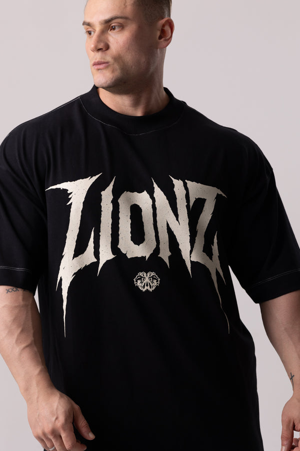 Camiseta Oversized Hard - Preta Contraste