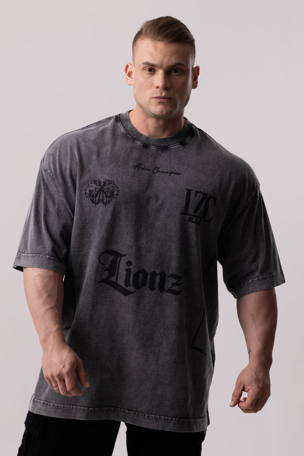 Camiseta Heavy Oversized Team - Preta Estonada