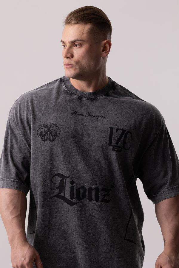 Camiseta Heavy Oversized Team - Preta Estonada