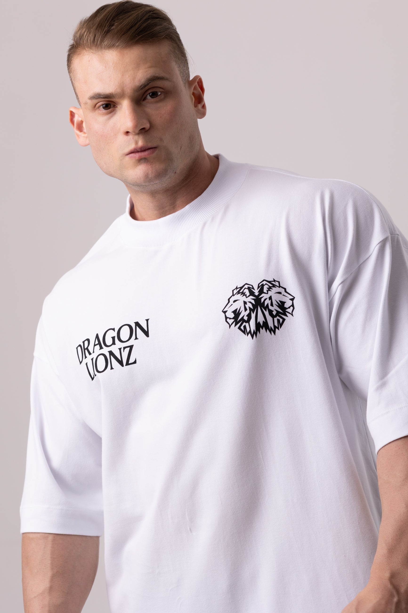 Camiseta Oversized Dragon - Branca