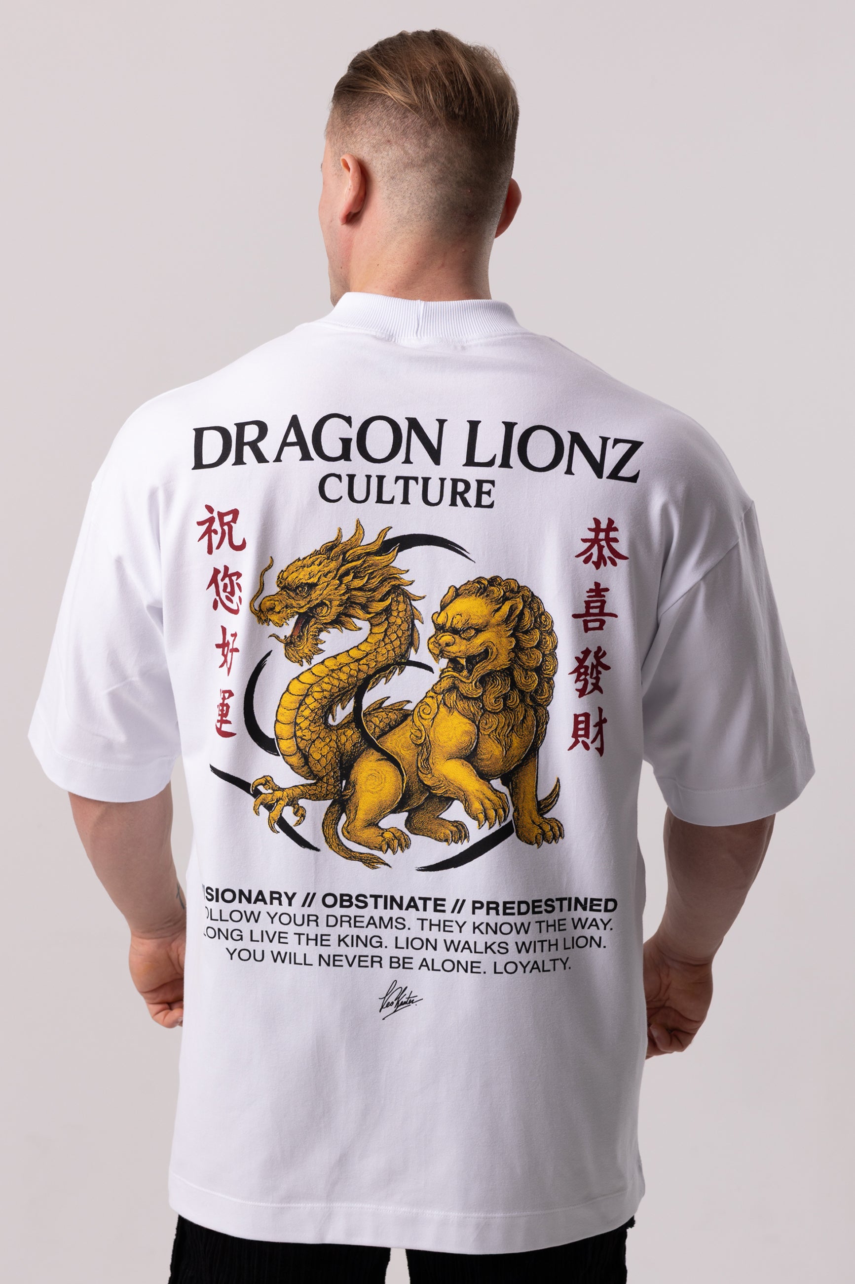 Camiseta Oversized Dragon - Branca
