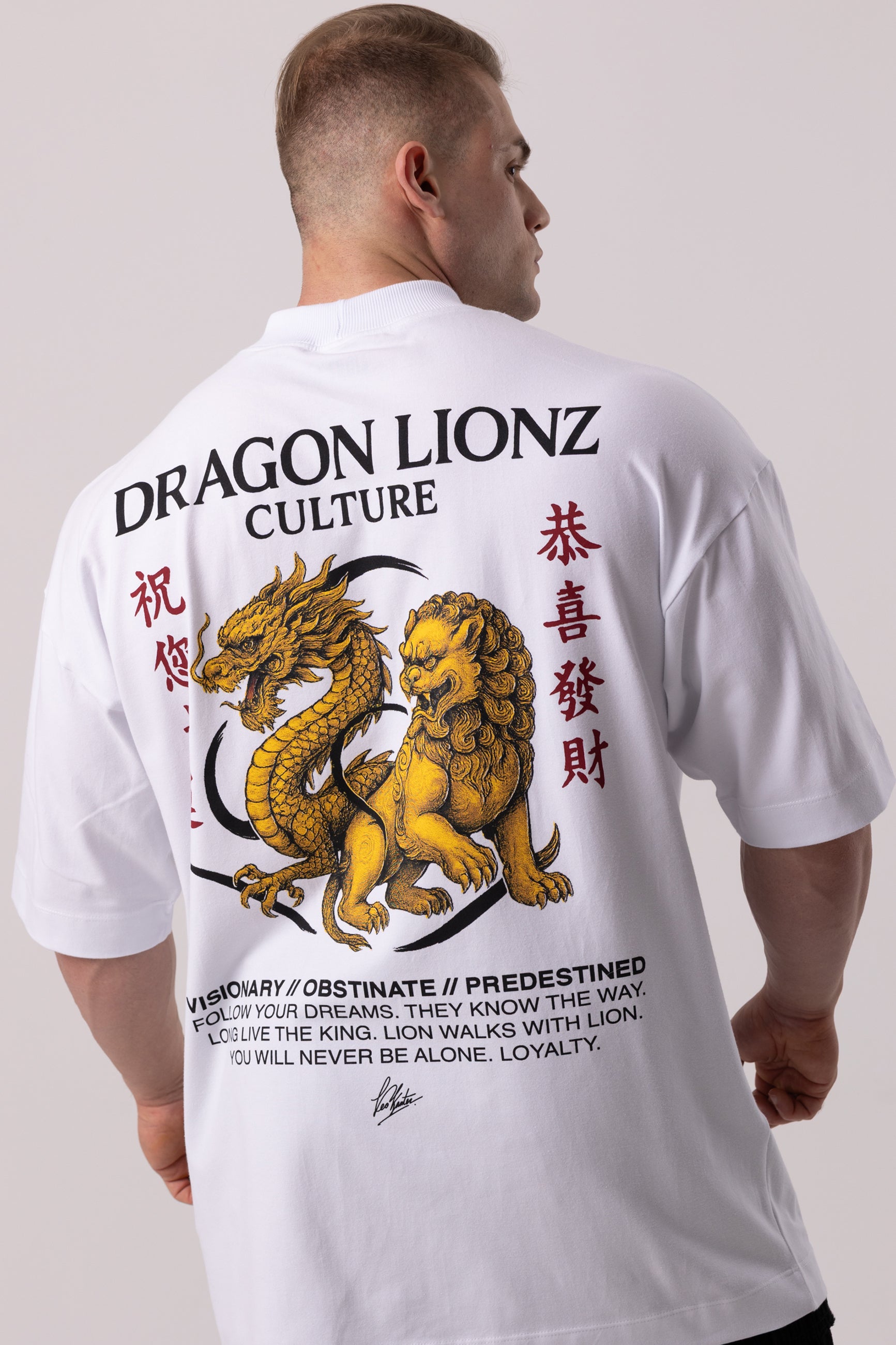 Camiseta Oversized Dragon - Branca