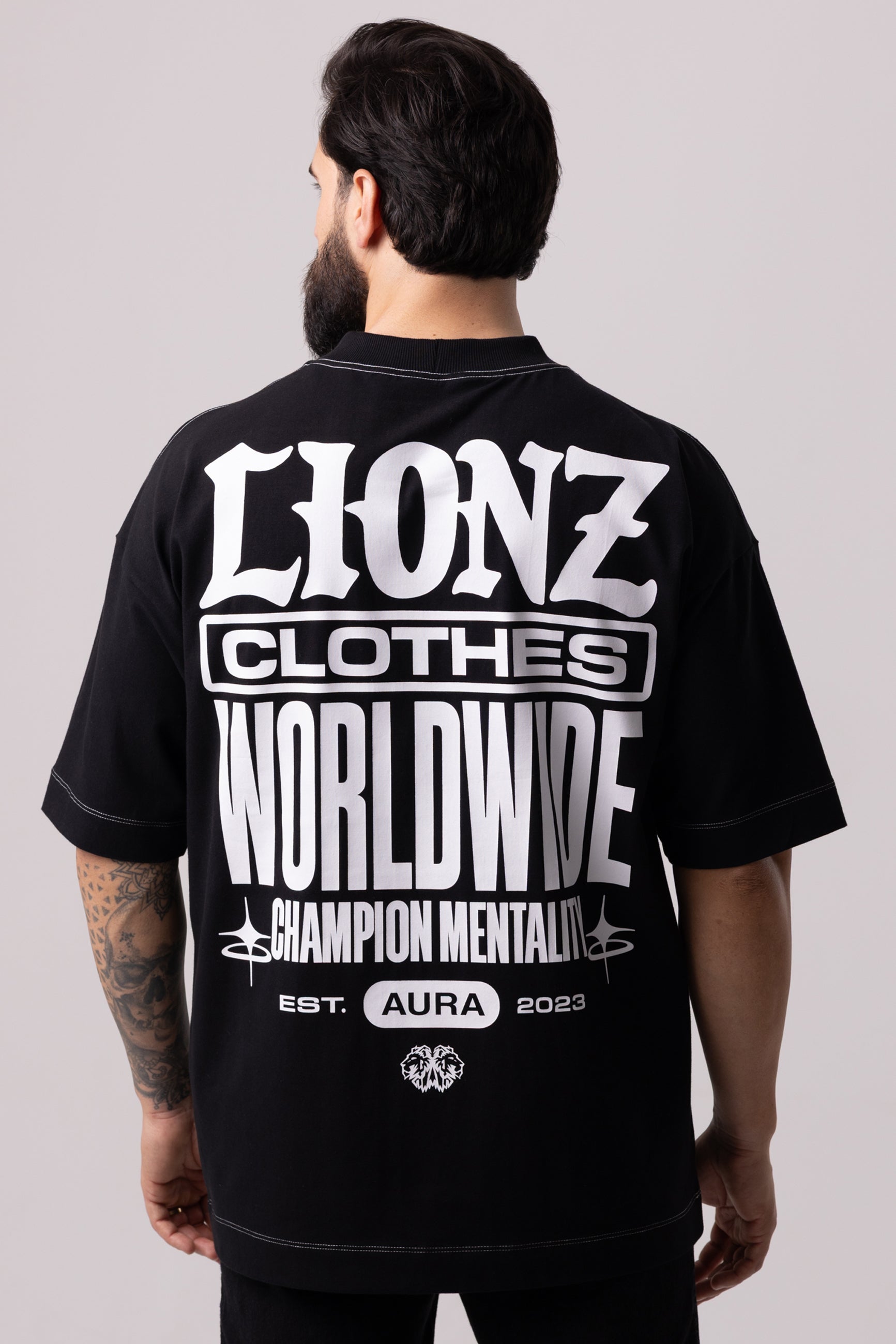 Camiseta Oversized Unic - Preta Contraste