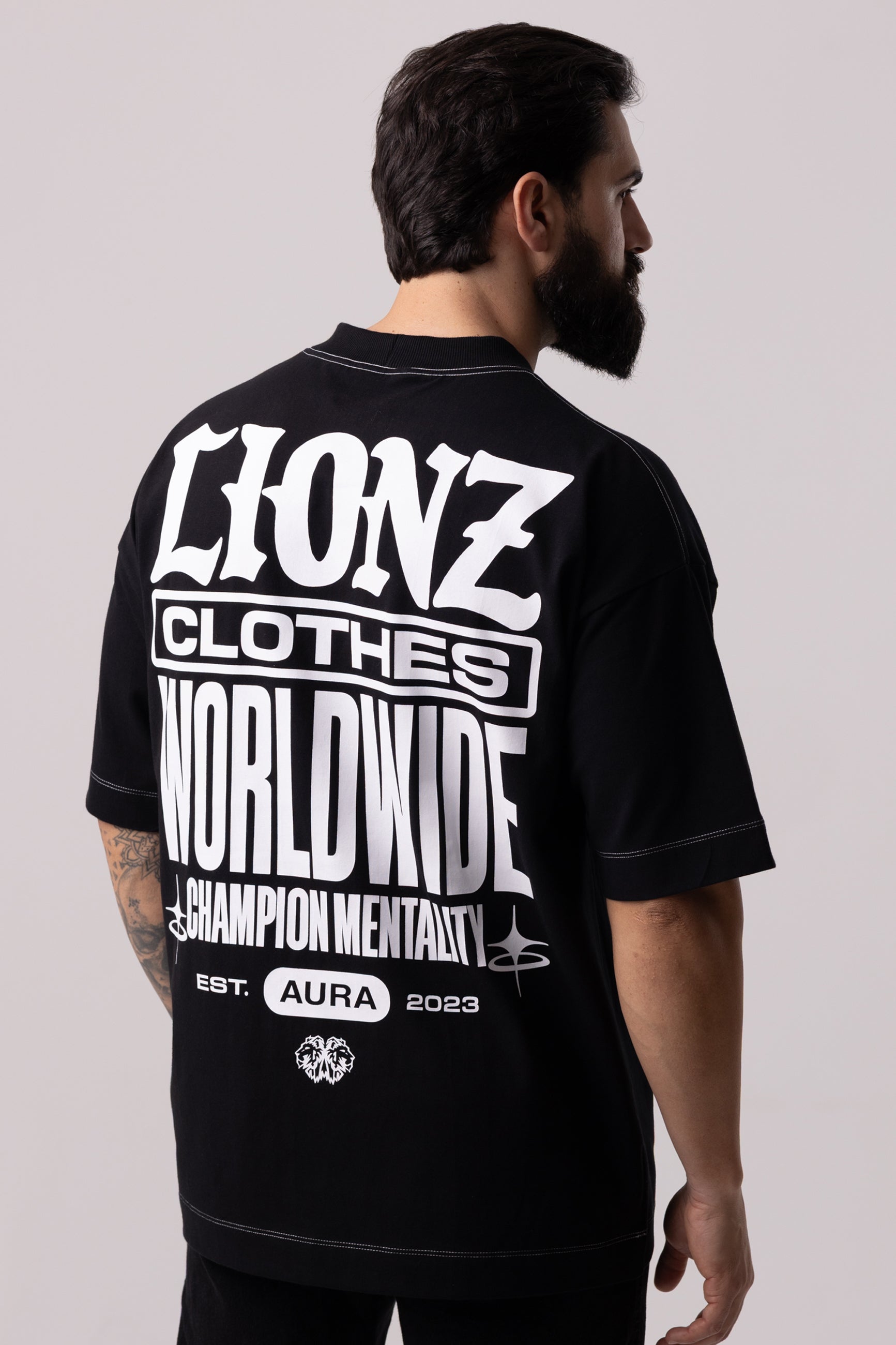 Camiseta Oversized Unic - Preta Contraste