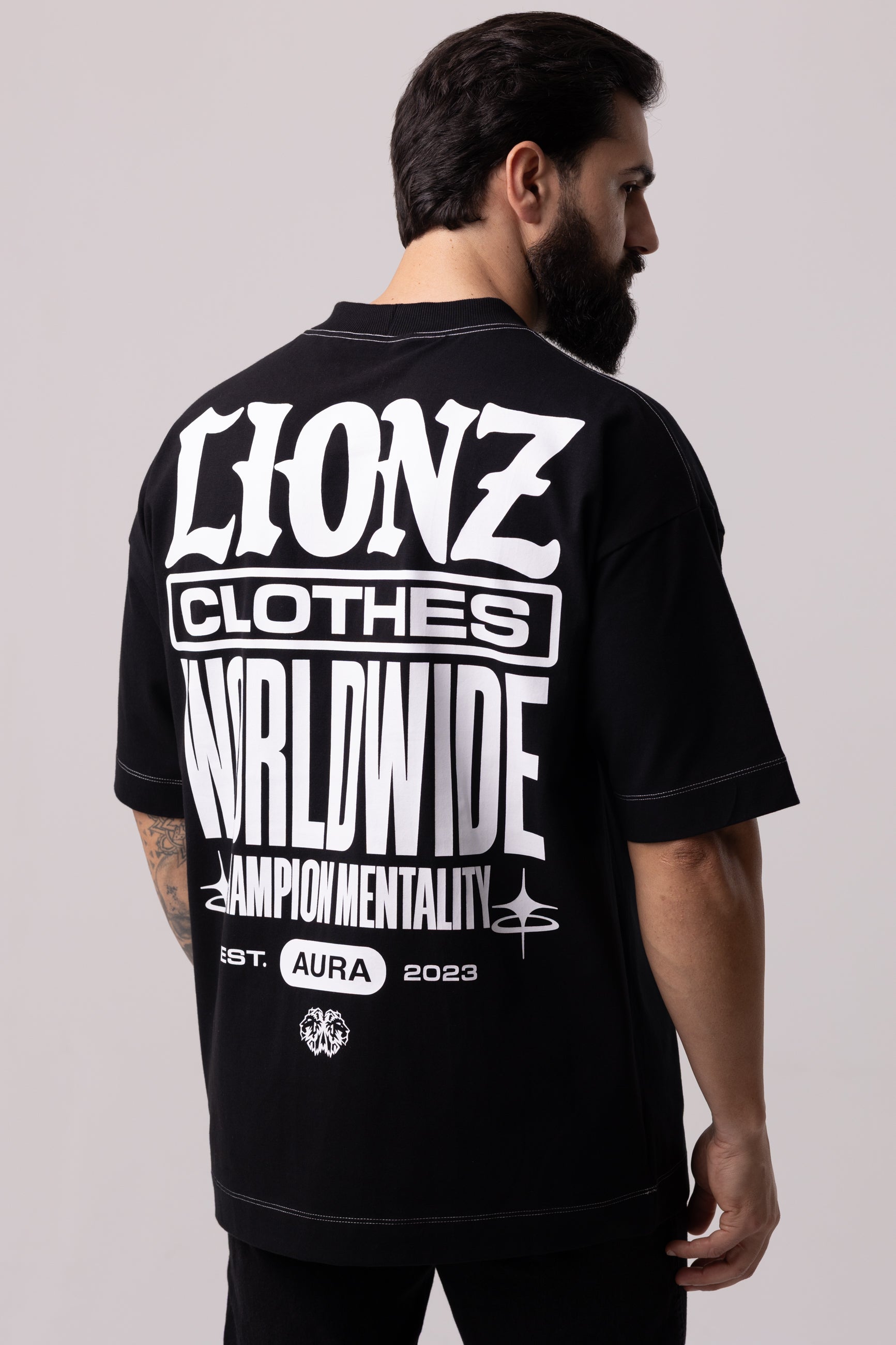 Camiseta Oversized Unic - Preta Contraste