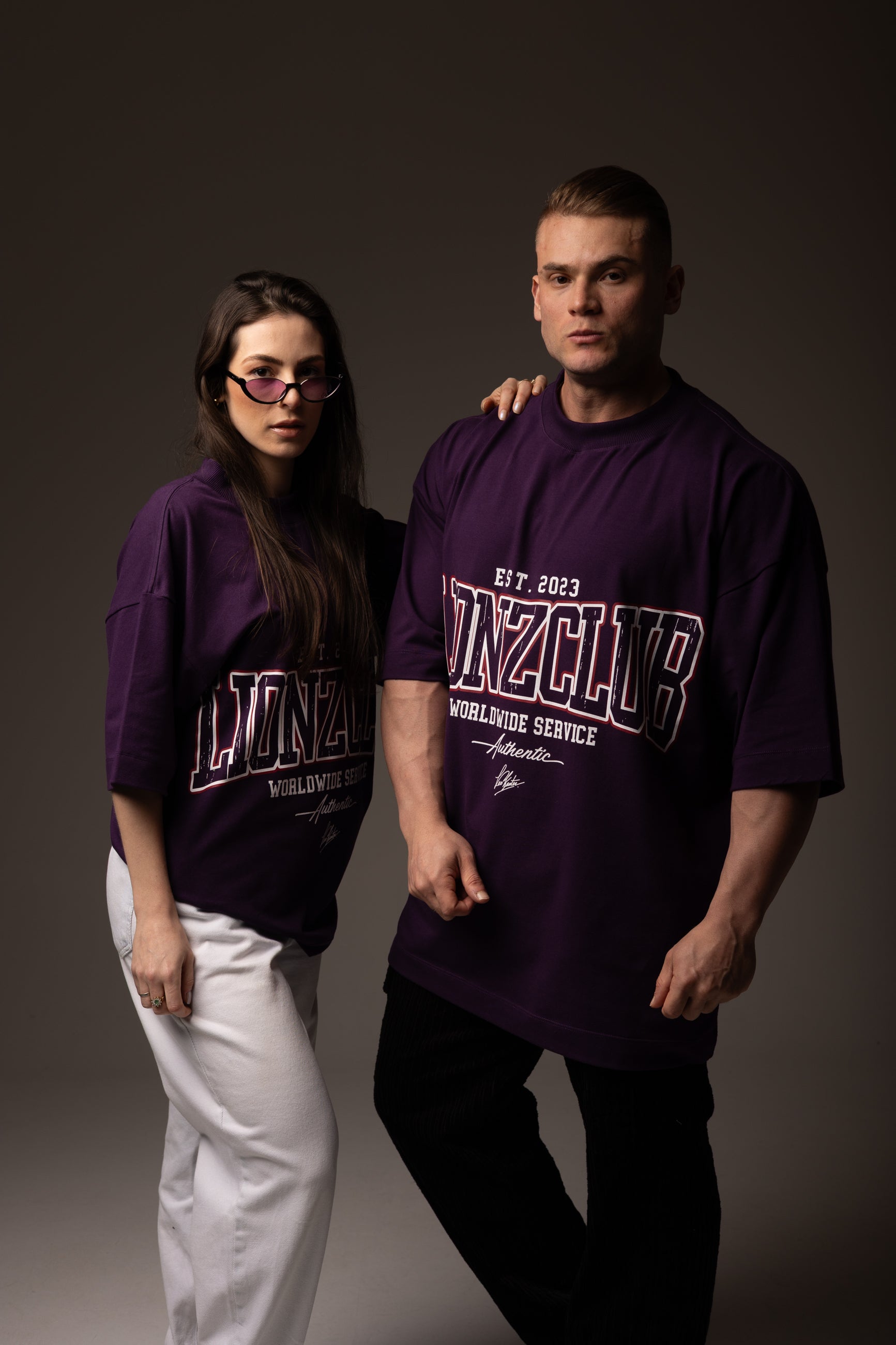 Camiseta Oversized College - Roxa