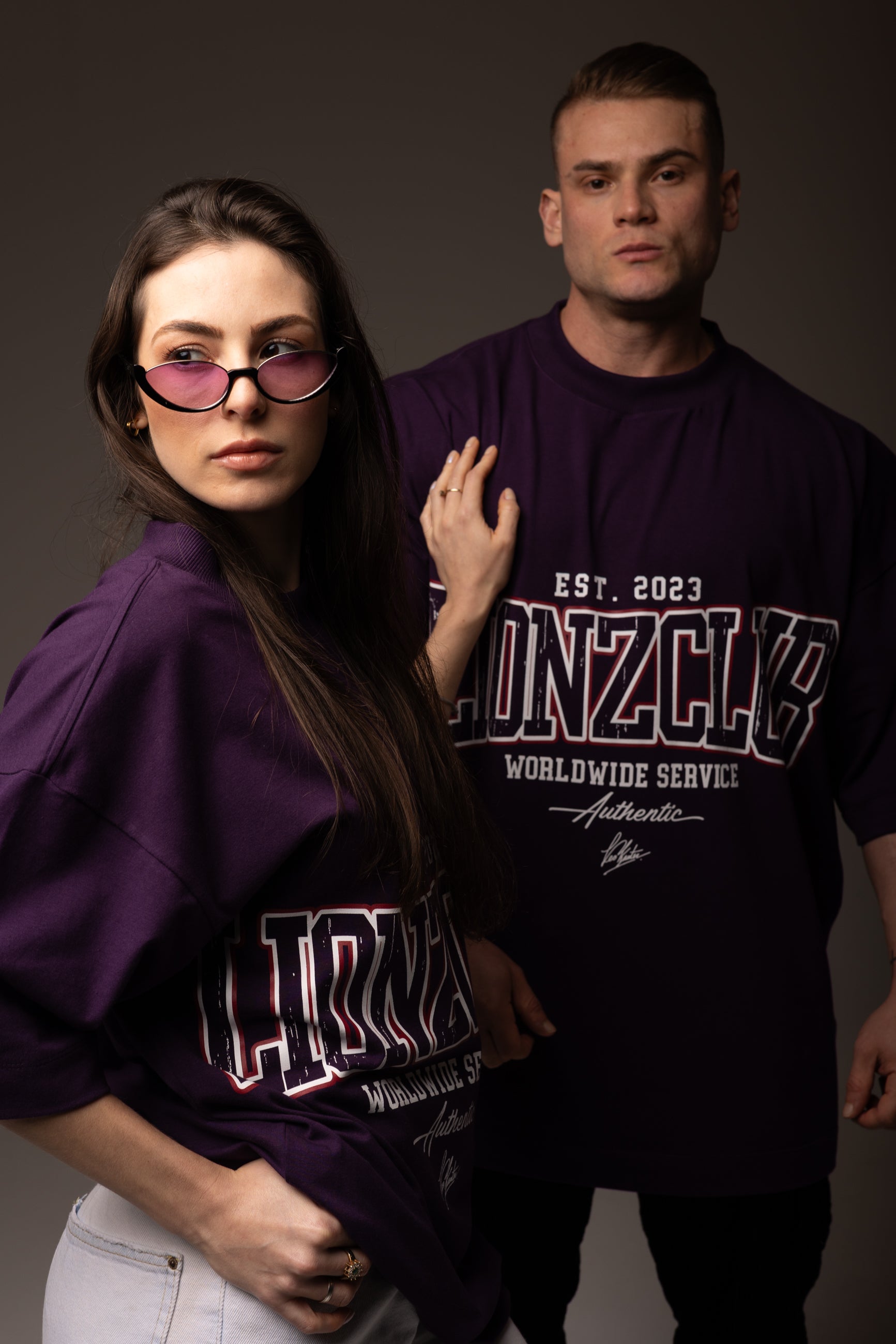 Camiseta Oversized College - Roxa