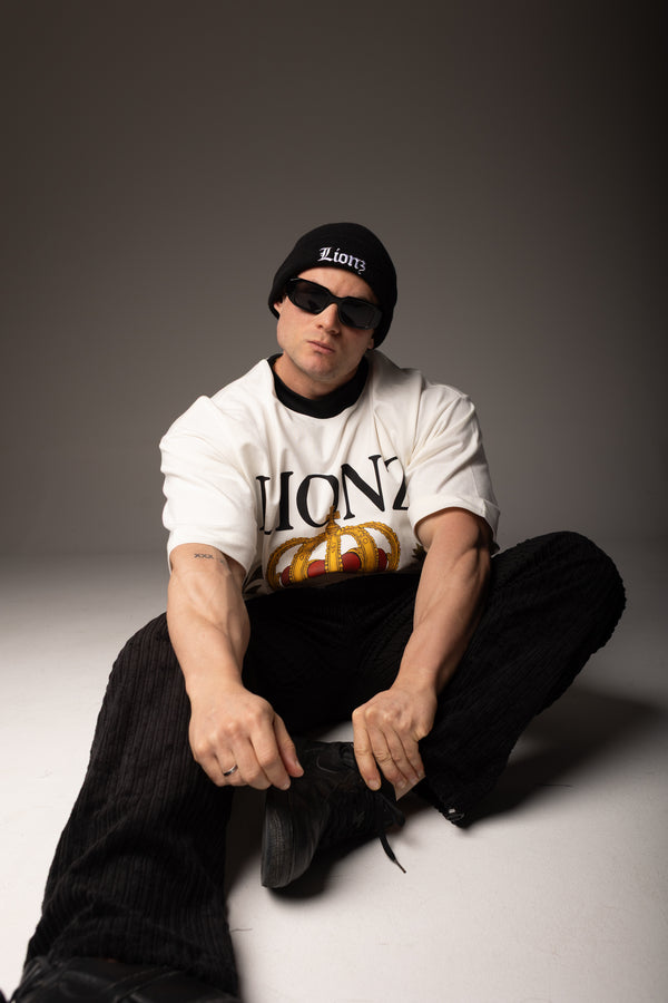 Camiseta Oversized Crown - OffWhite&Black