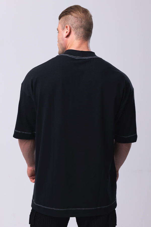 Camiseta Oversized LLTK - Preta Contraste