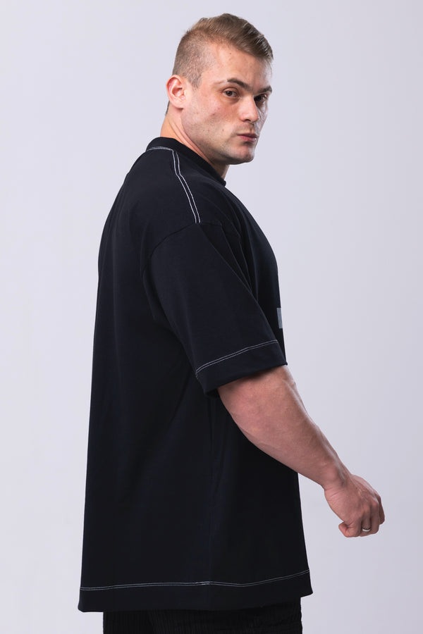 Camiseta Oversized LLTK - Preta Contraste