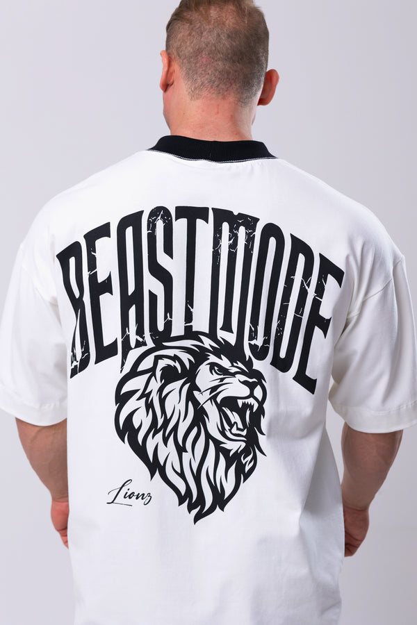 Camiseta Oversized BeastMode - OffWhite&Black