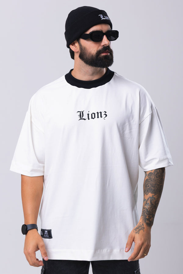Camiseta Oversized Brotherhood - OffWhite&Black