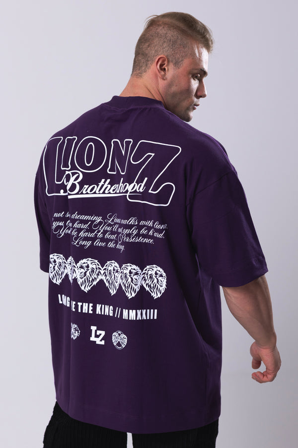 Camiseta Premium Oversized Persistence - Roxa