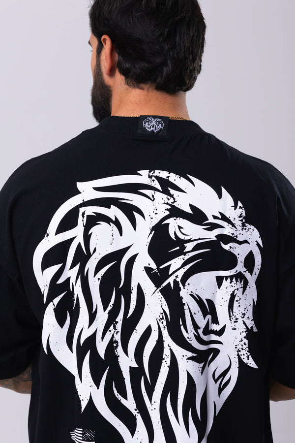 Camiseta Oversized American Lion - Preta