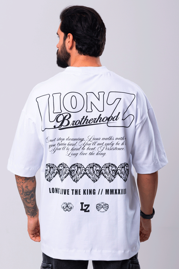 Camiseta Premium Oversized Persistence - Branca