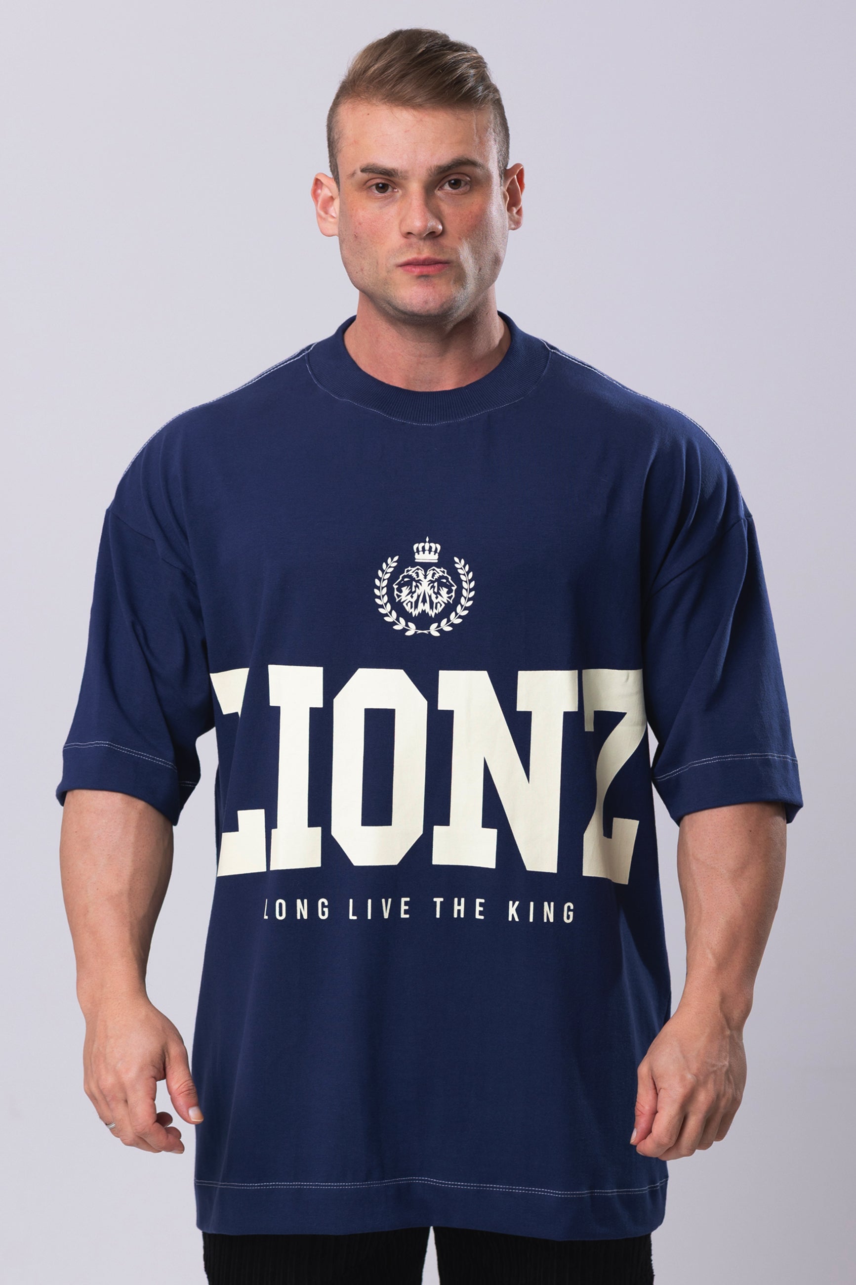 Camiseta Oversized LLTK - Marinho Contraste