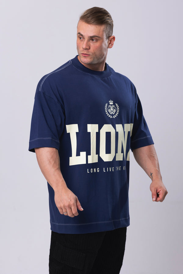 Camiseta Oversized LLTK - Marinho Contraste